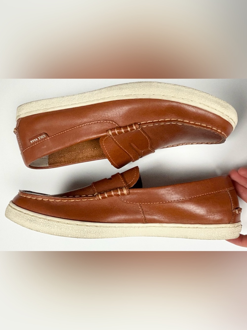 Cole Haag Men’s Pinch Maine Classic Brown Leather Penny Loafers - Picture 5 of 9
